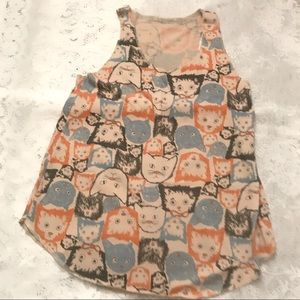 Kitty cat print tank top